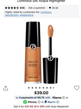 Giorgio Armani Luminous Silk Acqua Highlighter — Golden Bronze Glow